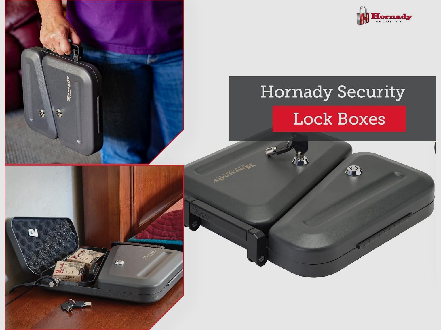 Hornady DUAL-LID safety case with lock