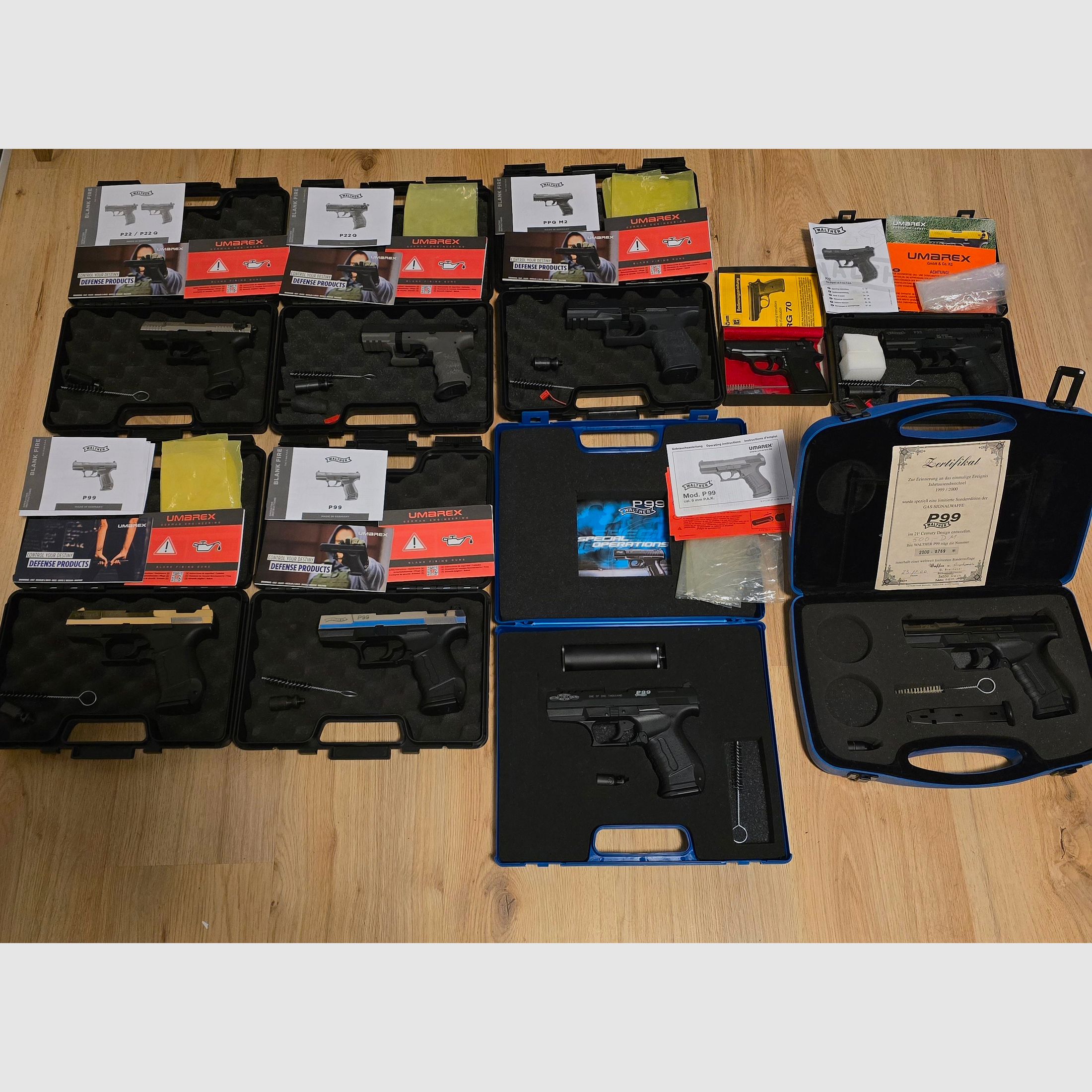 Schreckschusswaffen Walther Röhm P99 P22 Sonderedition RG70 