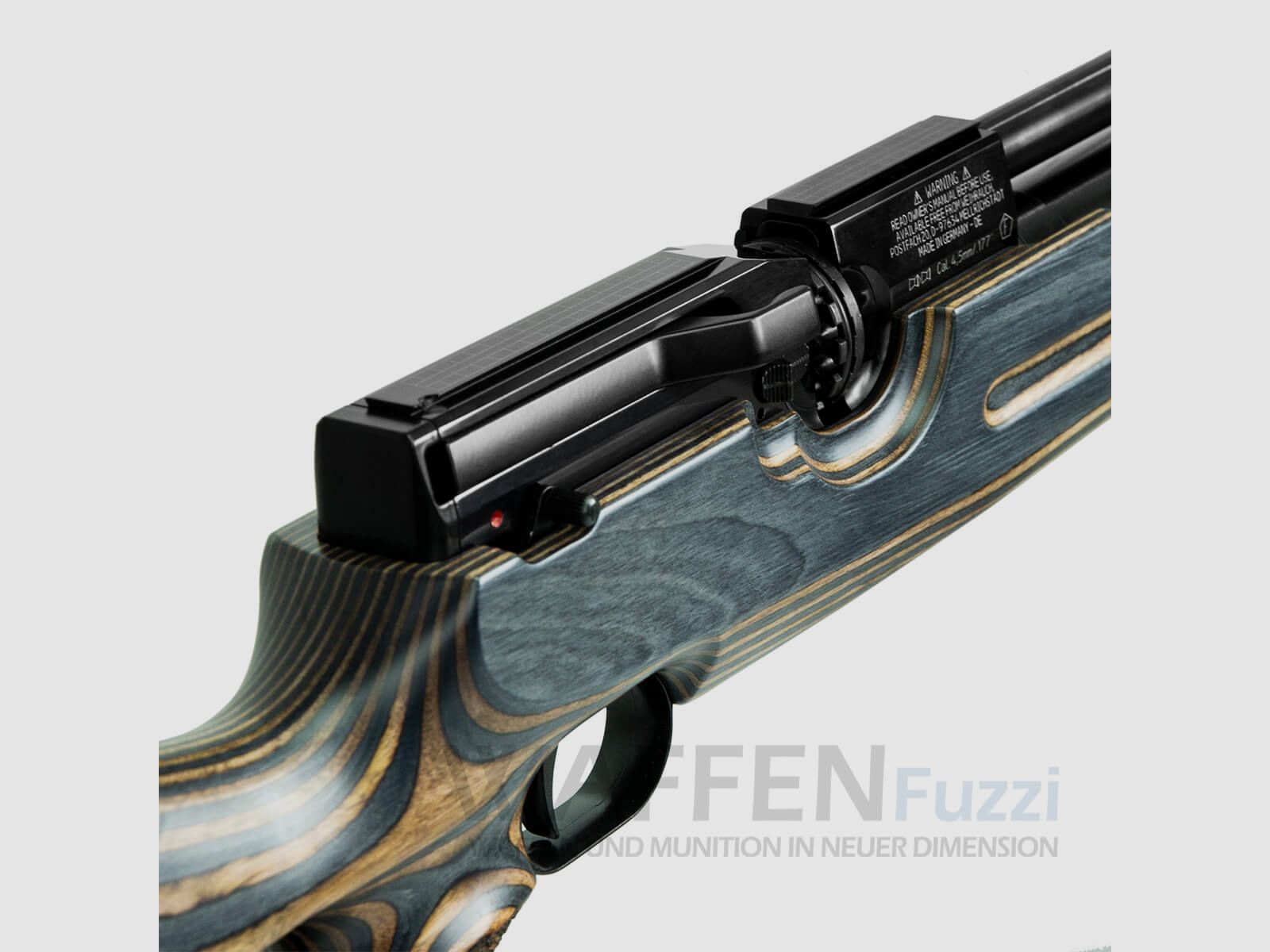 Weihrauch HW 100 T kaliber 5,5 mm PCP-luchtgeweer met gelamineerde kolf + geluiddemper, afbeelding 4 van 6