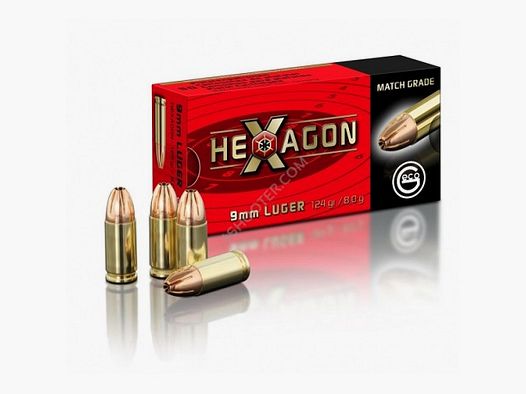 Amunicja GECO 9x19mm 8,0g/124gr - HEXAGON