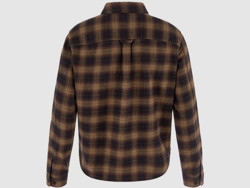 Fjällräven Øvik Boxy Flannel Shirt W – Black – Wood Brown, billede 2 af 2