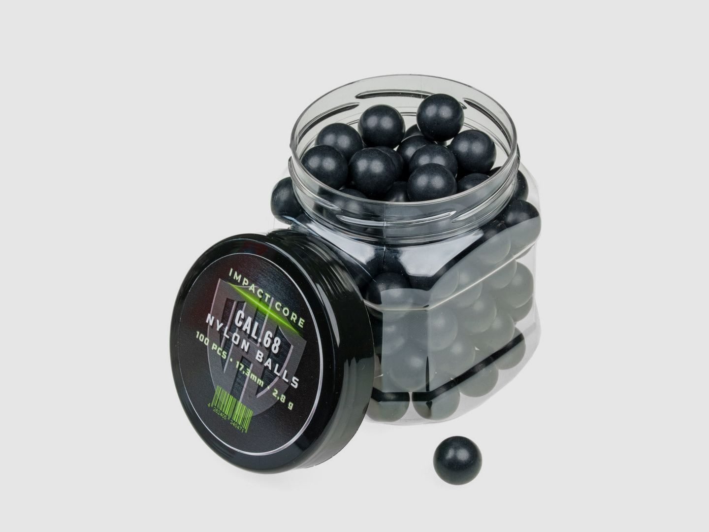 100x BALAS DE NYLON Cal.68 | IMPACT CORE | HDS68 | HDX68 | Pistola X-68 | IntruBuster| Plástico duro 2,8g