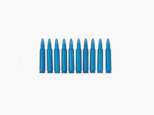10 Cartucce a Vuoto Metalliche Blu .223Rem Fucile