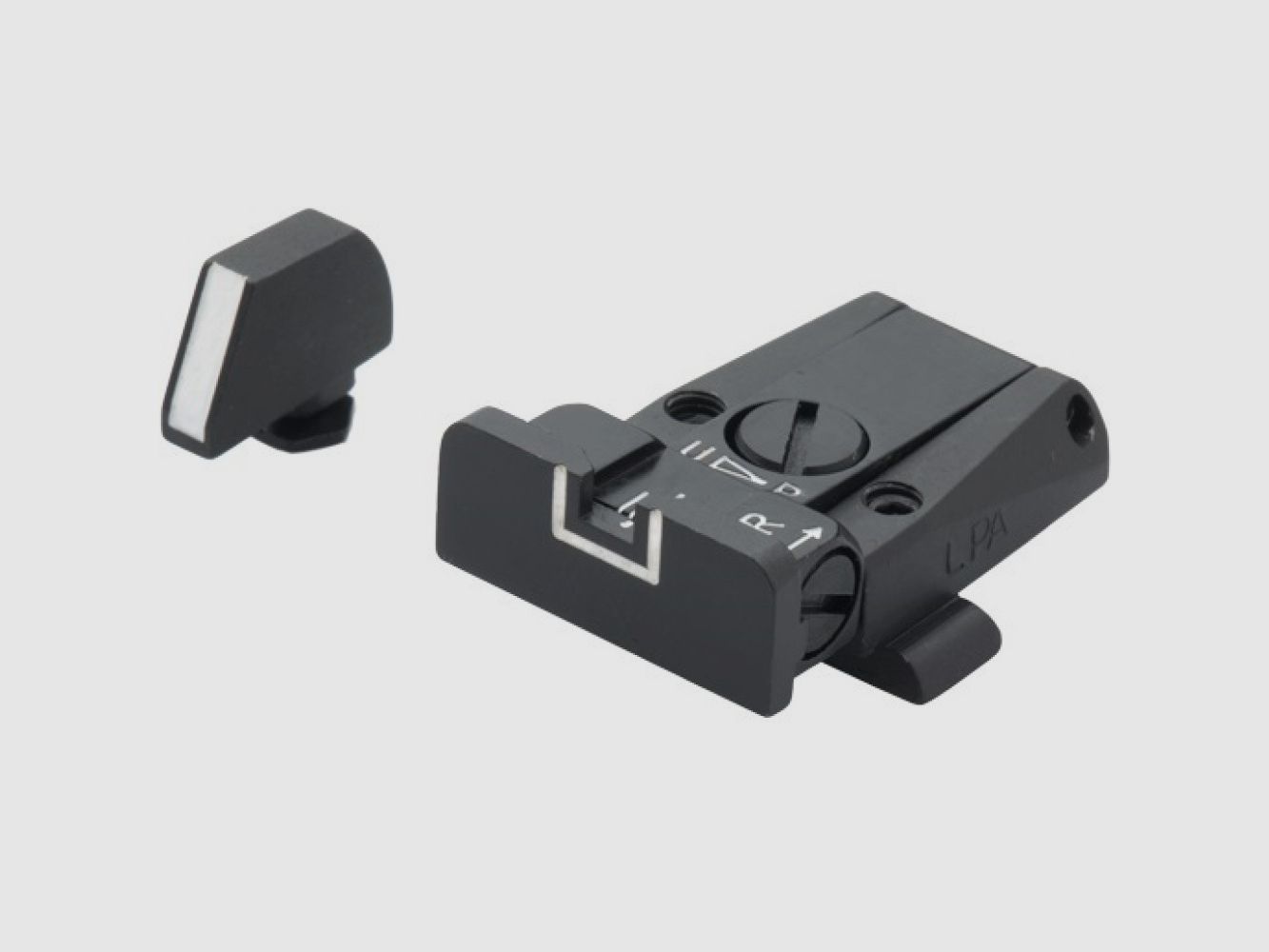 LPA - Visierung SIG P220 - P229 + P320 Kimme und Korn SPR, White outline