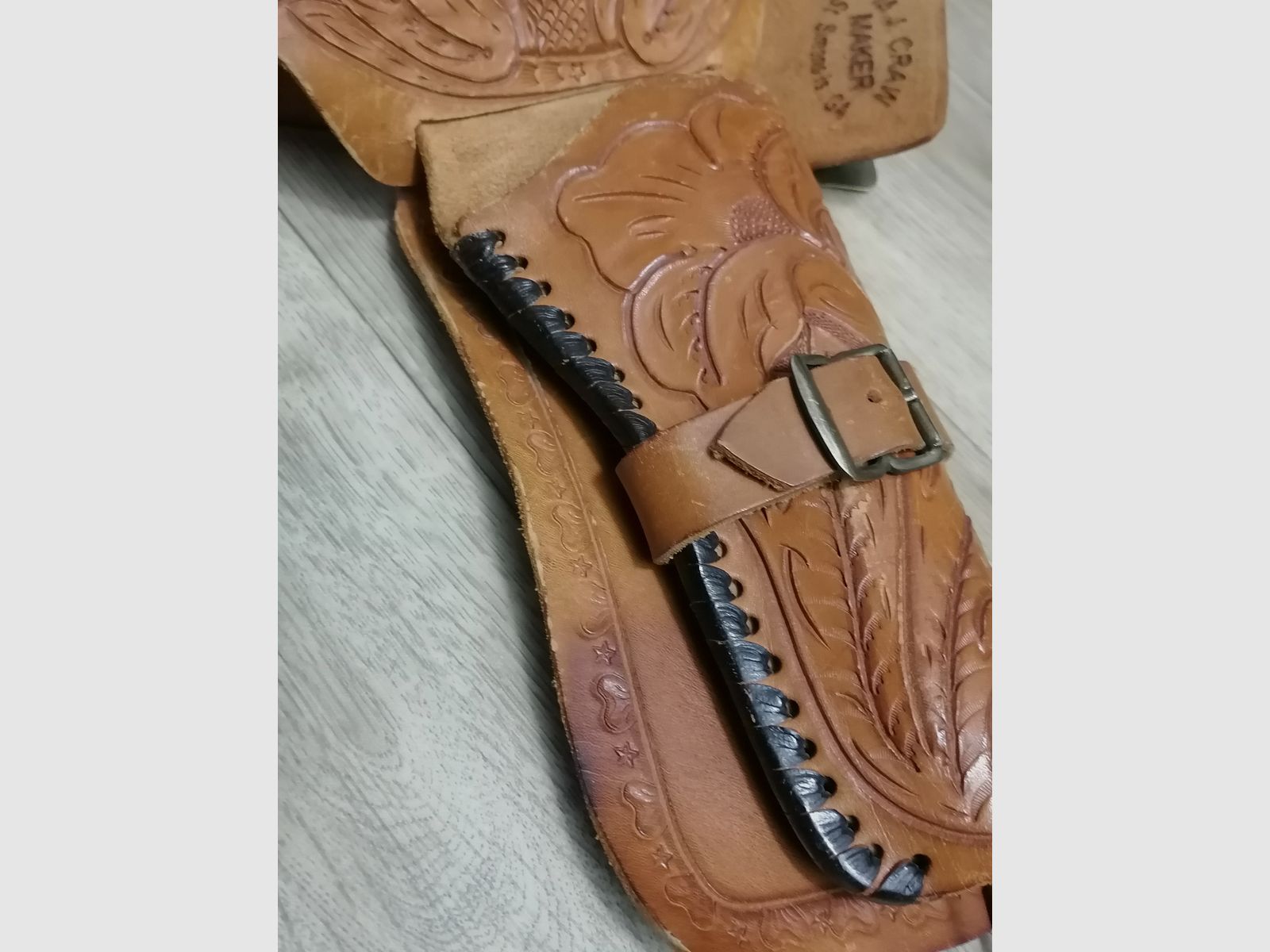 Western Revolver Gürtel Echt Leder