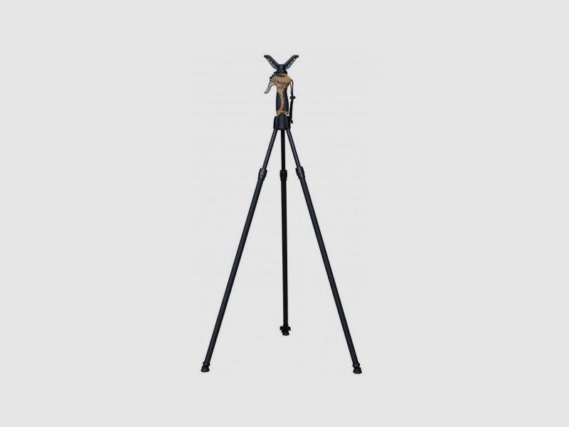 Teleskopisches Dreibein zur Unterstützung von Waffen, maximale Höhe 65"/170cm mit Halterung für Taschenlampe Art. DX-004 FIERYDEER, Bild 1 von 2
