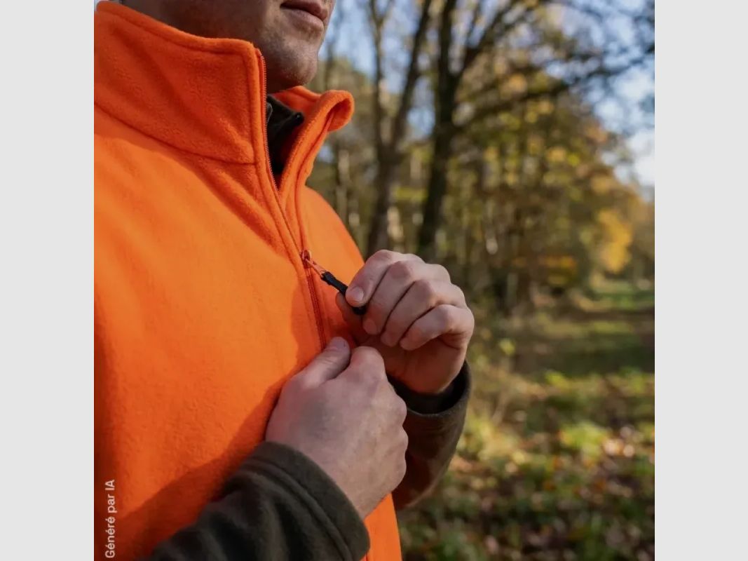 Gilet polaire Deerhunter Atlas Light orange sans manches, image 6 sur 10