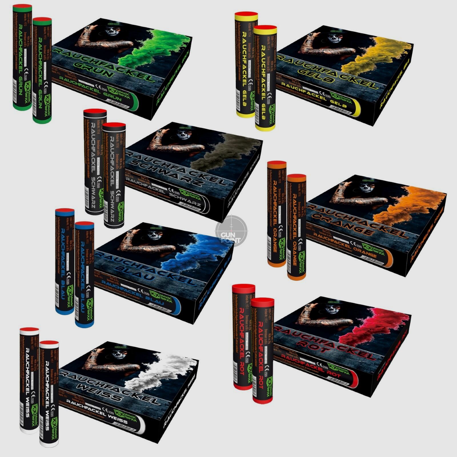 Blackboxx Rauchfackel 5er Pack 60 Sek. - verschiedene Farben