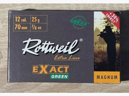 Rottweil Kal. 12/70 Flintenlaufgeschoss Exact Green - 25g - bleifrei