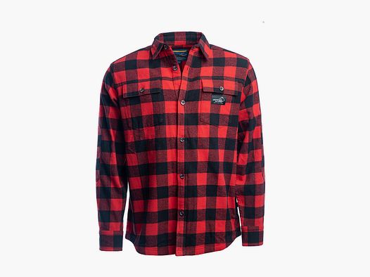 Arrak Outdoor Flanellhemd Herren Rot/Schwarz 4XL