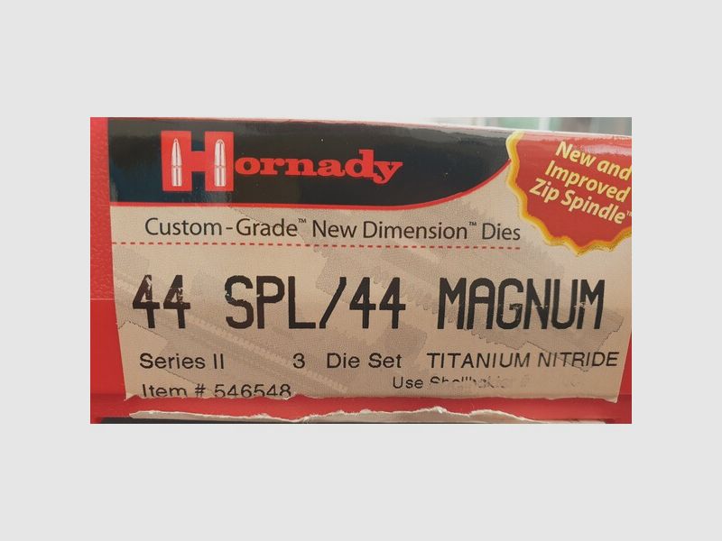 Matrizensatz Hornady Custom Grade für 44 Mag, 3-teilig incl Hülsenhalter