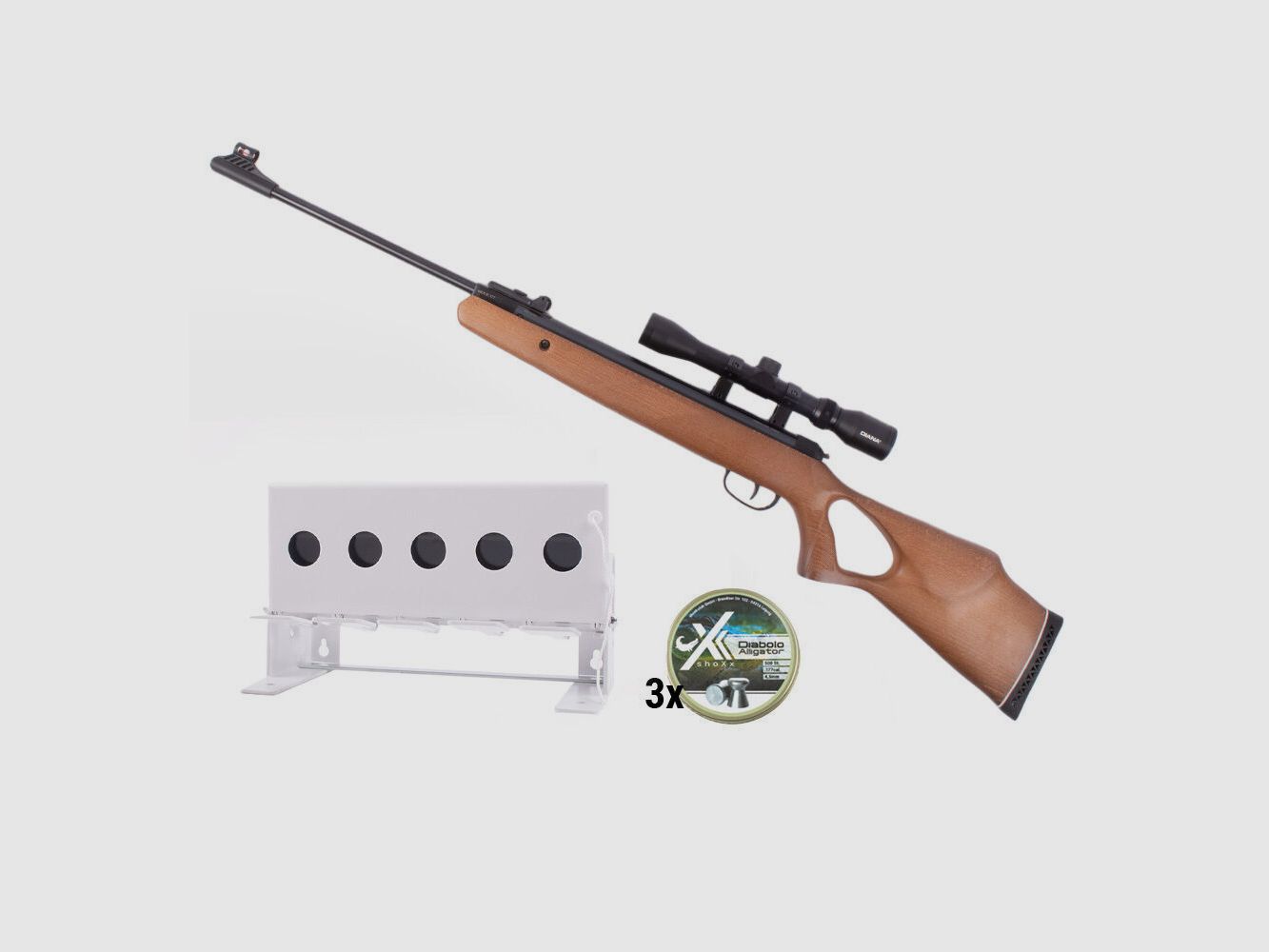 Diana Luftgewehr DIANA two fifty 250 4,5 mm Diabolos Biathlon Set