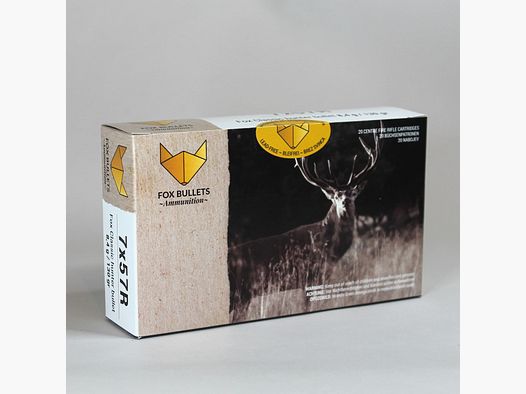 Fox Bullets Classic Hunter 7x57 R 130GR / 8,4g sin plomo 20 cartuchos