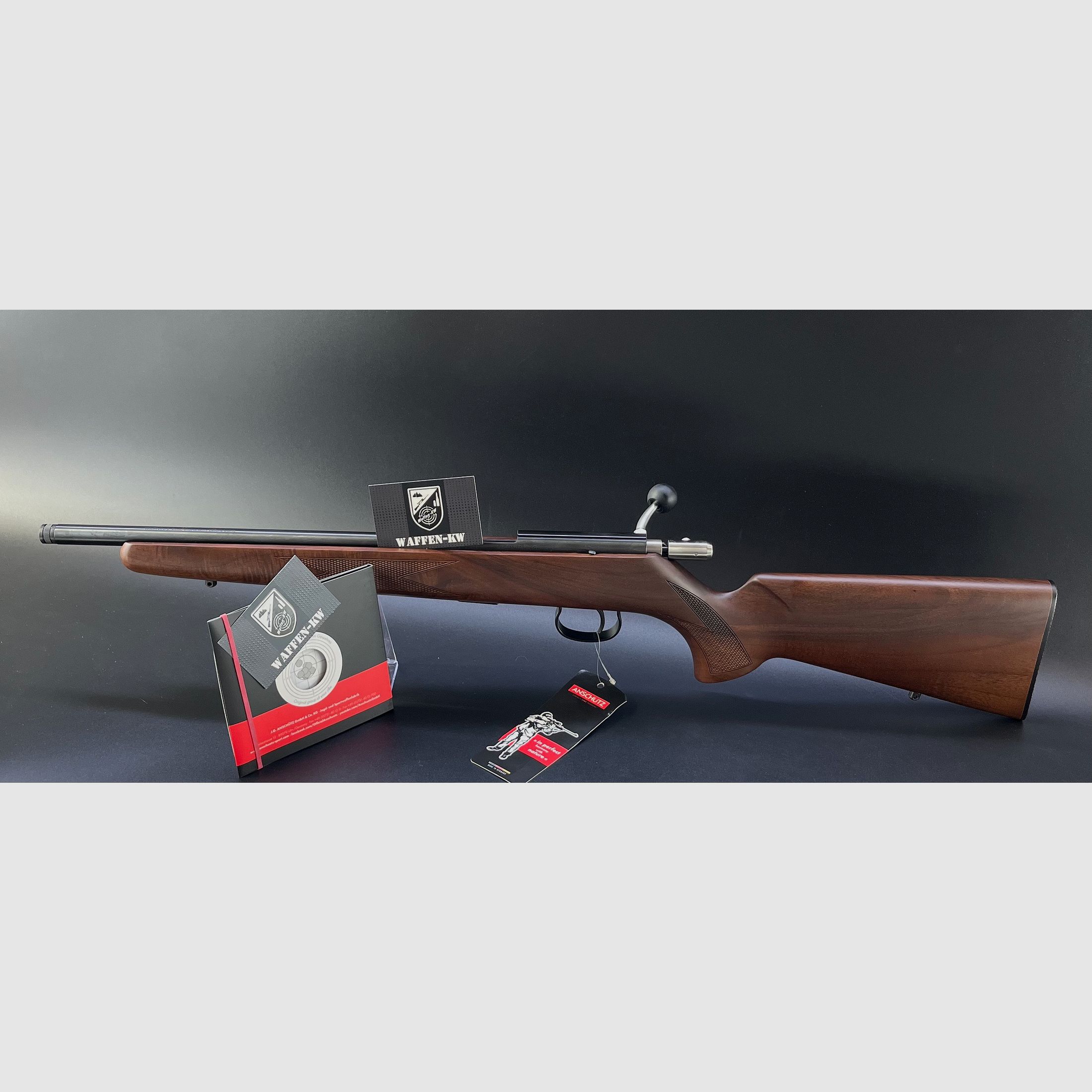 J.G. Anschütz 1416 D Nuss Classic Schaft .22 lr 343 mm LL KK-Repetierbüchse