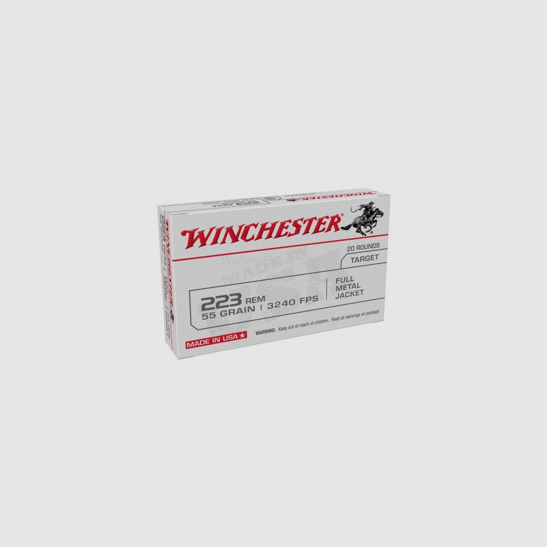 Winchester .223 Rem 55 gr Full Metal Jacket 20 Stück - Sonderposten -