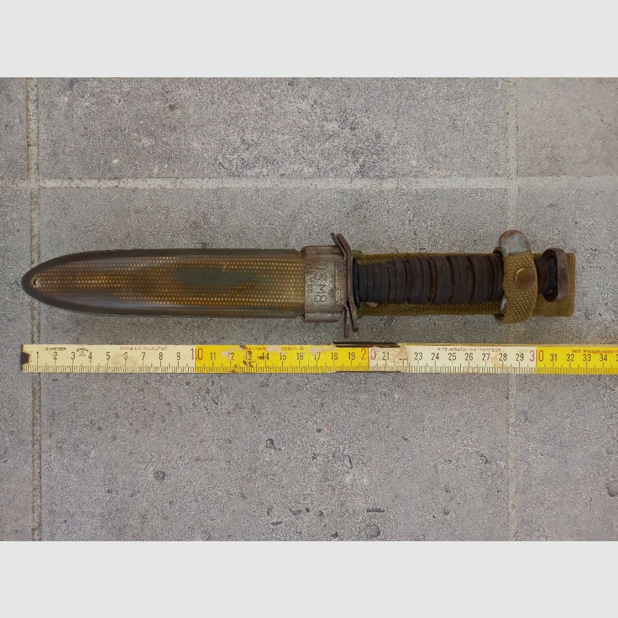 Couteau de tranchée WKII US.M3/Kampfmesser avec étui US.M8