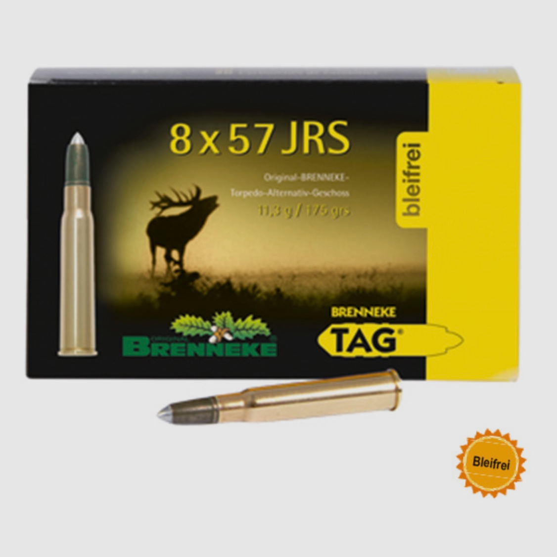 BRENNEKE 44303000 8x57 JRS TAG 11,3g 175gr Bleifrei Langwaffenmunition