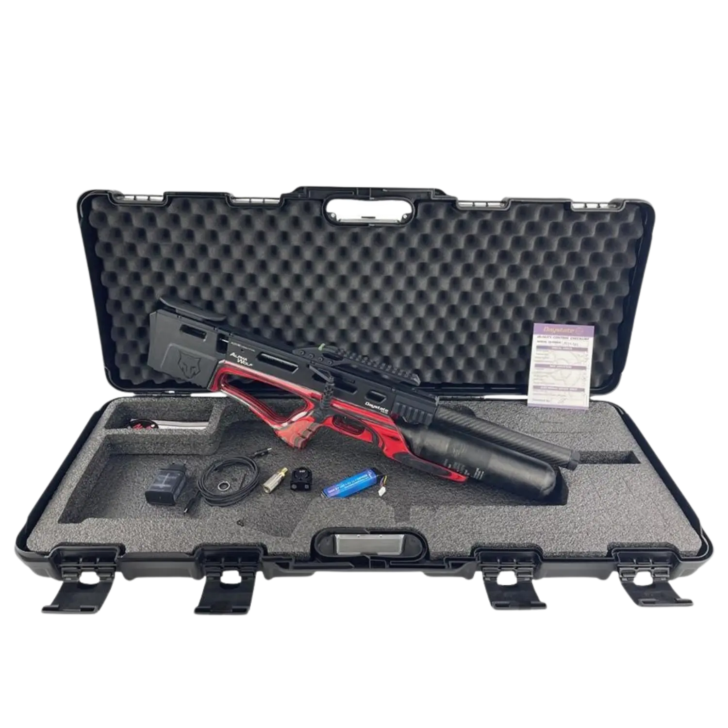 Daystate Alpha Wolf Tactical Laminated Red carabine à air précomprimé à répétition pour plombs diabolo de 4,5 mm, image 3 sur 3