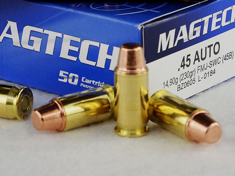 MAGTECH .45 Auto, Palla Intera SWC 230 grs 1 Confezione (50 Colpi a 0,598 €*)