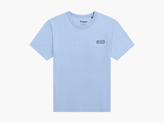 Bergans Logo Katoenen T-shirt Dames Cool Blue L