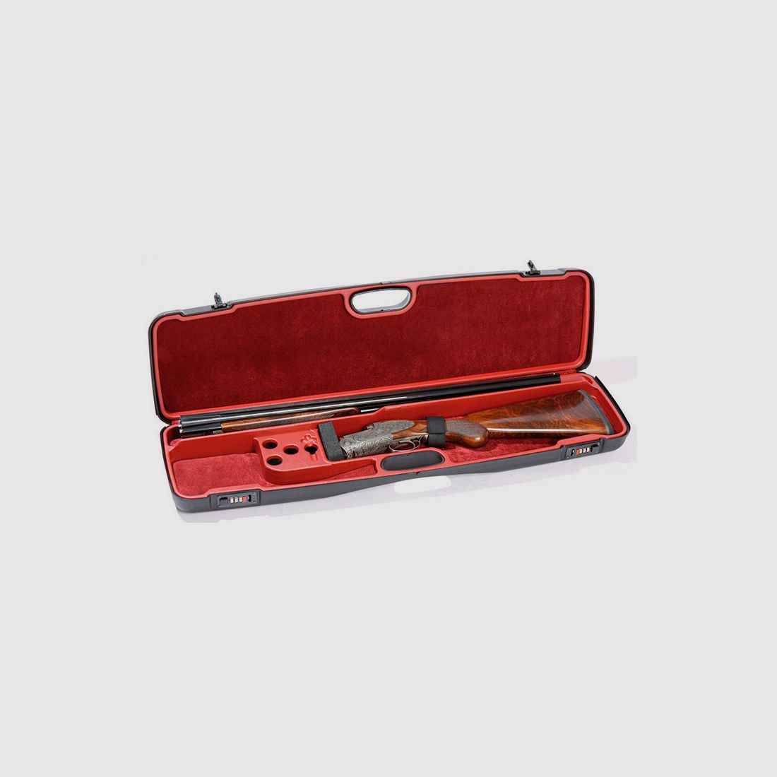 Negrini gun case for disassembled rifle velvet interior