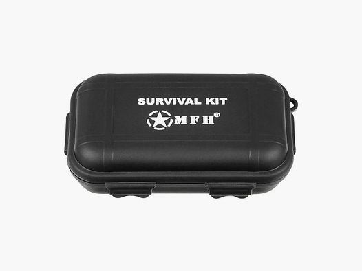 MFH Kit di Sopravvivenza Piccolo 22 Pezzi Nero