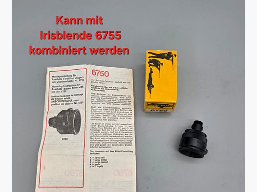 Anschütz diopter irisblende kleurfilter Super 6750 match