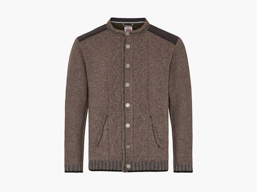 SPIETH & WENSKY Strickjacke Herren Braunmelange