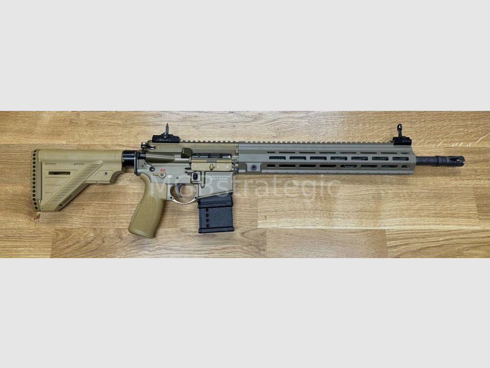 Heckler & Koch MR223 A3 Slim-Line 16.5" Barrel - semi-automatic rifle .223Rem long M-LOK handguard - sand color - sport approved! - similar to Bundeswehr G95A1 G95KA1 G95K H&K 416