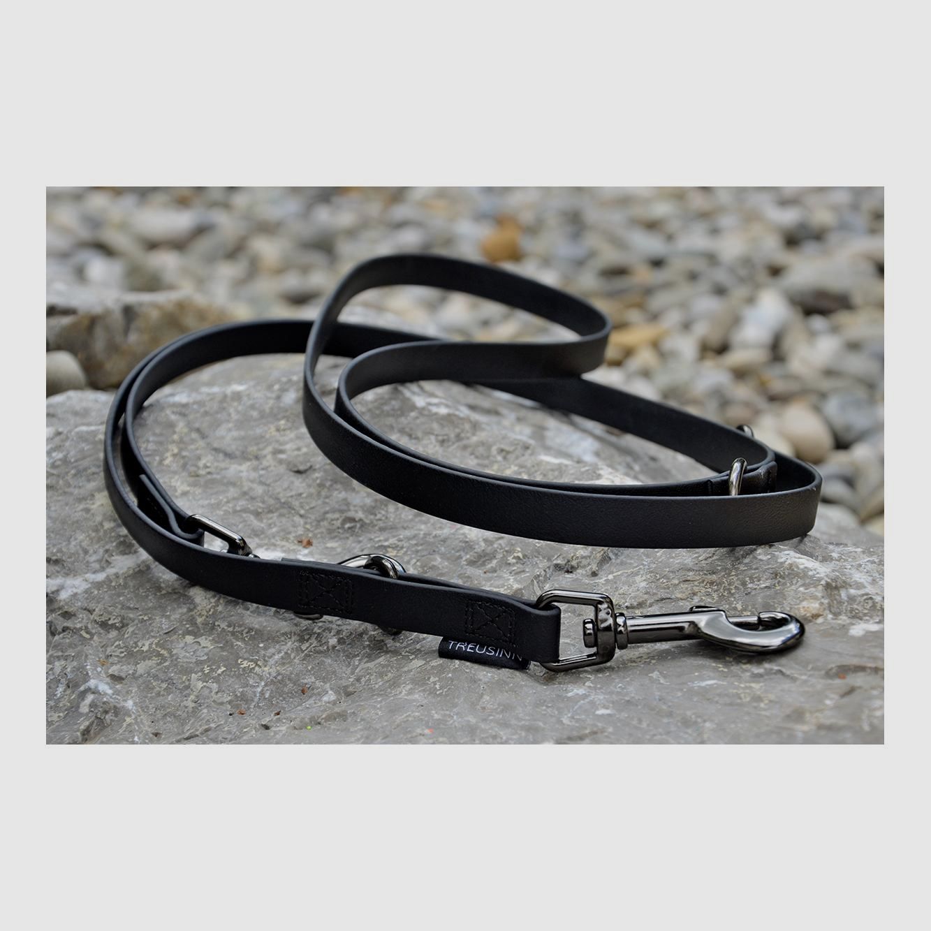 Treusinn. Hundeleine STAY Schwarz    2 m