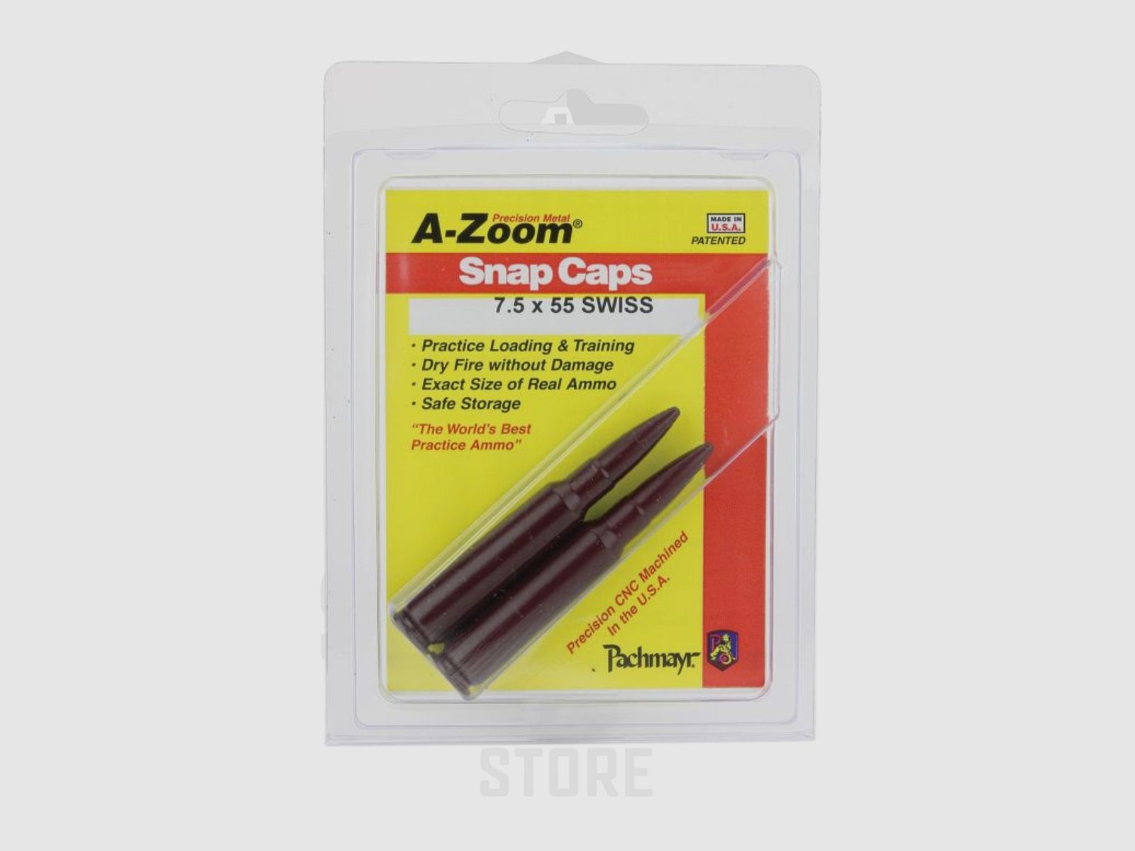 A-Zoom 7.5x55mm Snap Caps cartouches inertes, lot de 2, Red, image 2 sur 2