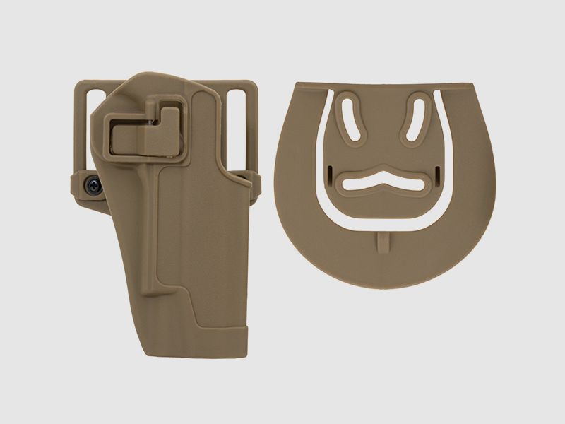 Quick-Draw Pistol Holster with Locking Mechanism for 1911 - Tan [CS]