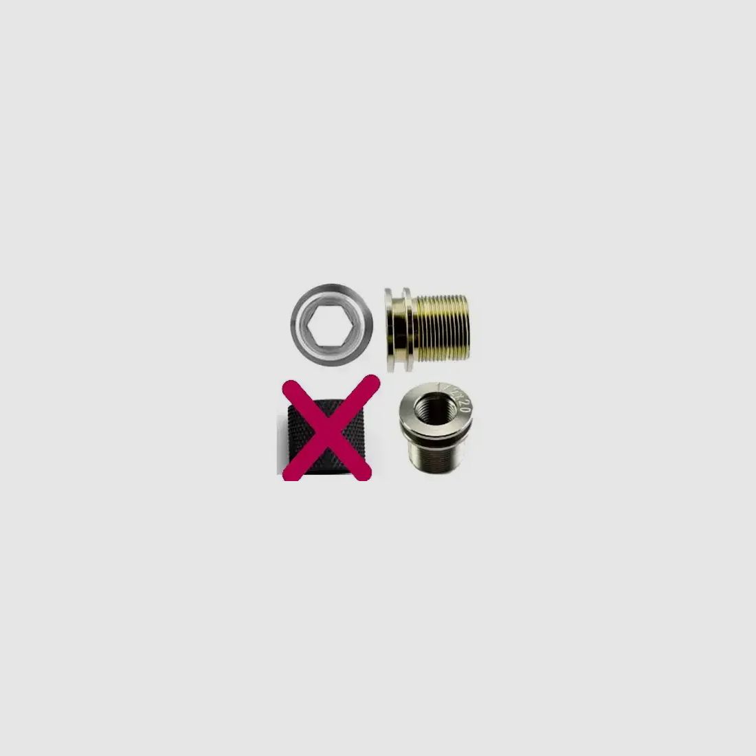 Schalldämpferadapter (WHED-Adapter) M15x1 auf M18x1 und 5/8x24 auf M18x1 (Lauf auf SD)