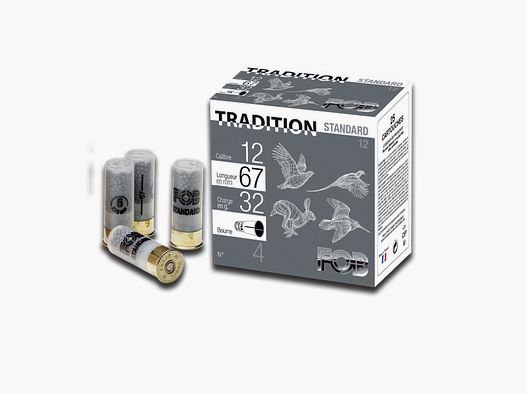 BOX MIT 25 PATRONEN FOB TRADITION STANDARD 12 C 12/67