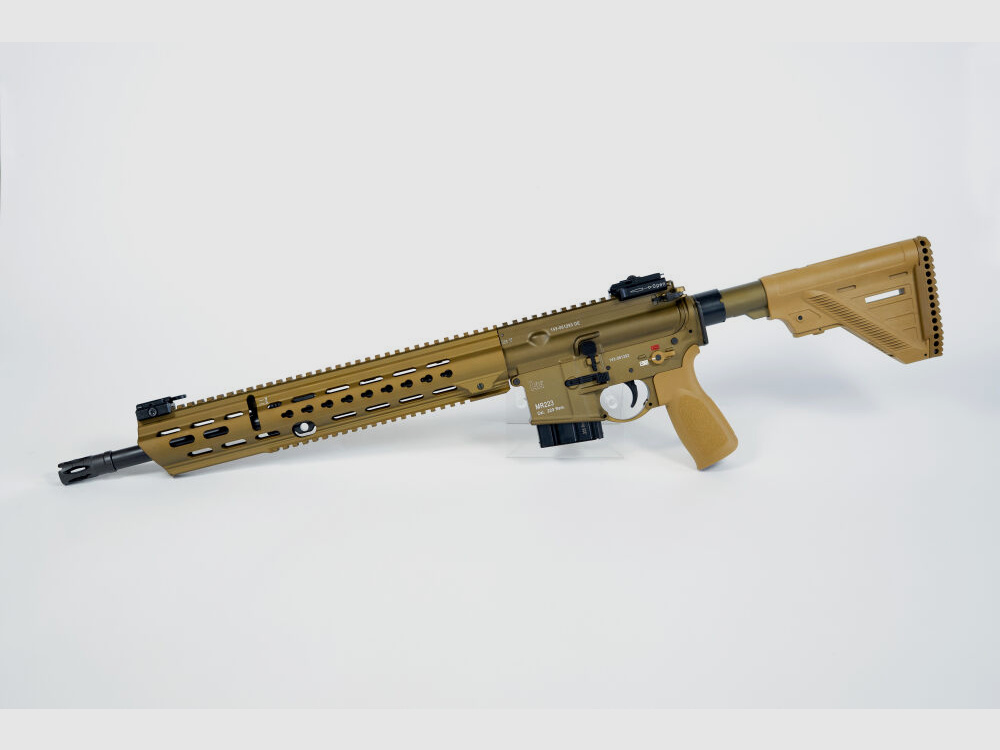 Heckler&Koch MR223 lange handbescherming zandkleur Ral8000