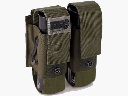 Bolsa doble Molle para granadas de humo Enolagaye (oliva)
