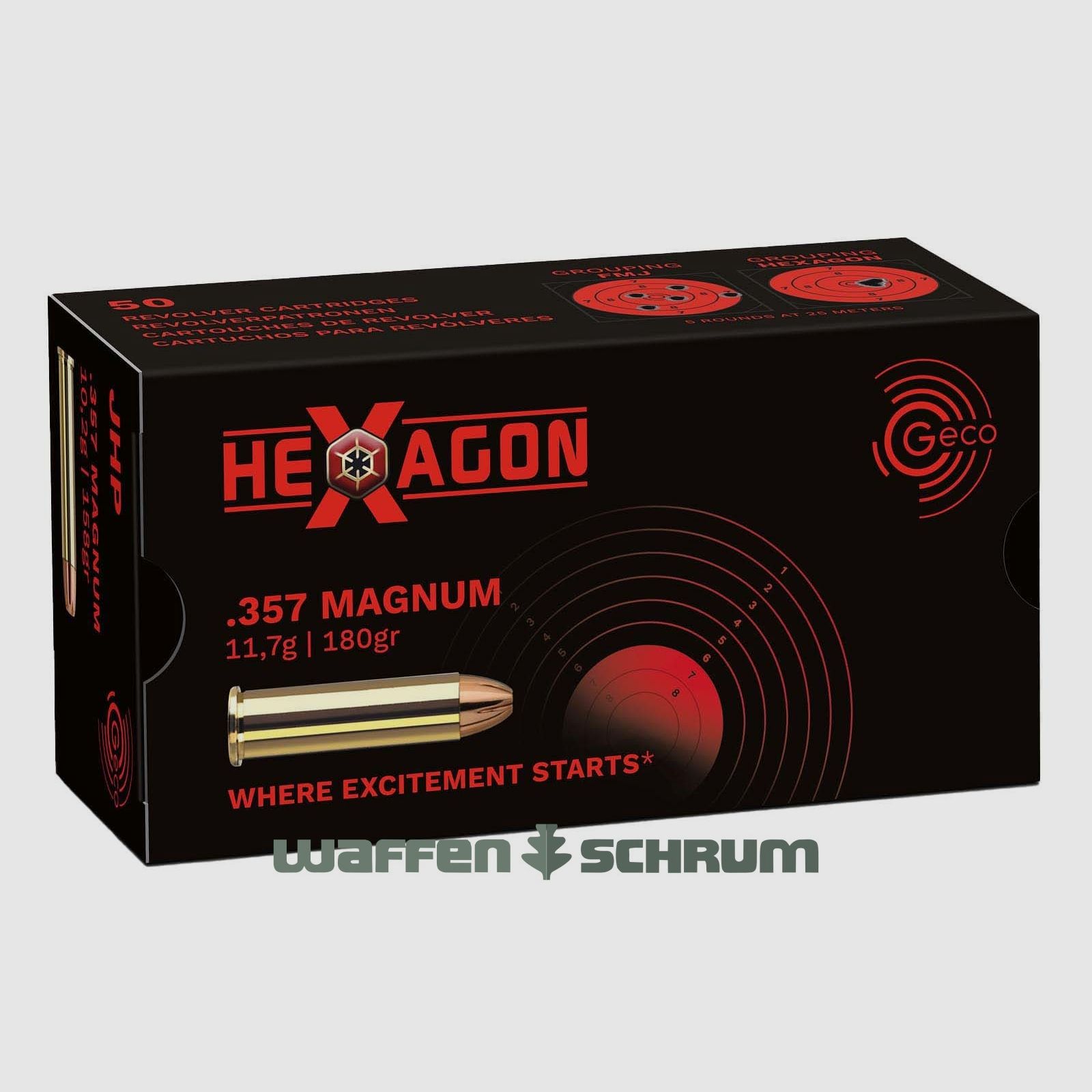 Geco Hexagon 11,7g - 180gr .357Mag