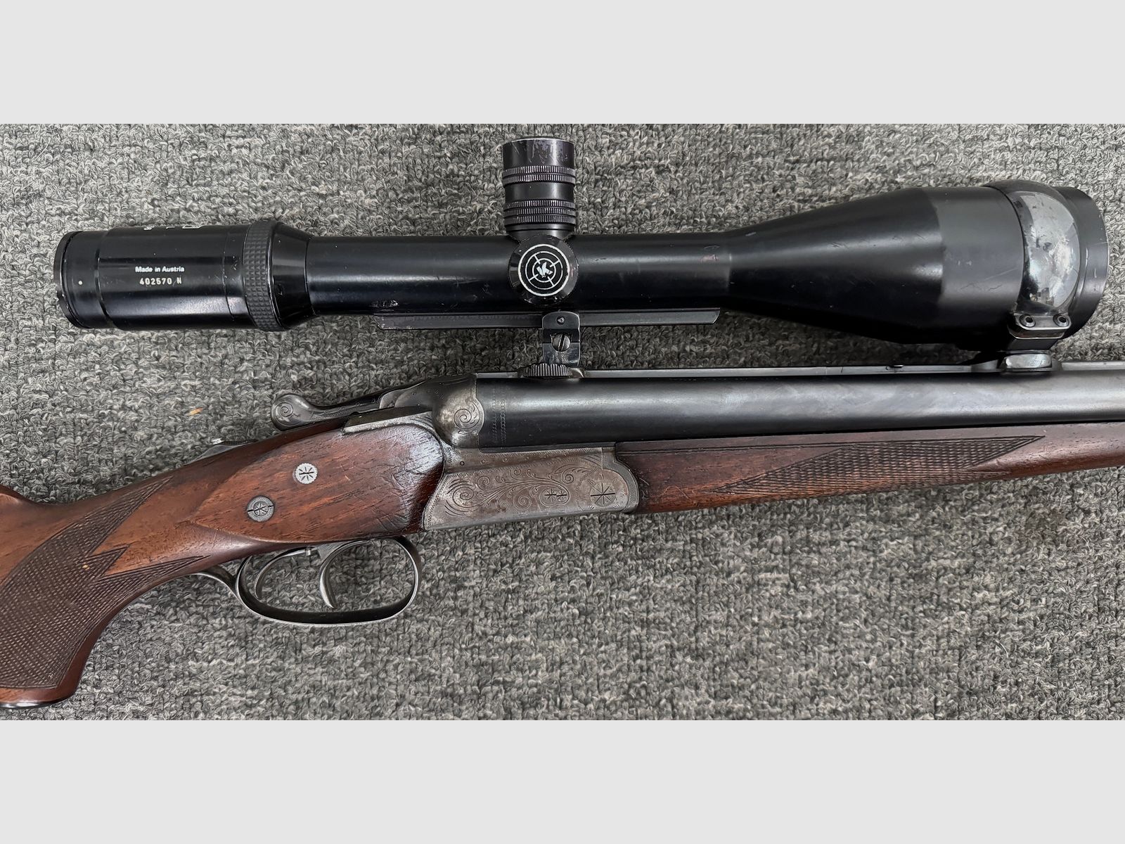 Suhler Drilling .30-06 & .22 Hornet & 12/70 mit Kahles 3-12x56 mit Nachtleuchtpunkt
