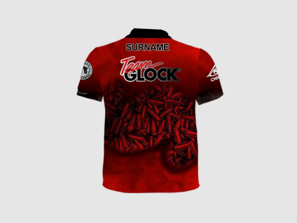 DED Sportswear Zestaw Team Glock Czerwony Motyw, rozmiar: XS, Nazwa Niestandardowa: Brak Nazwy, zdjęcie 3 z 3