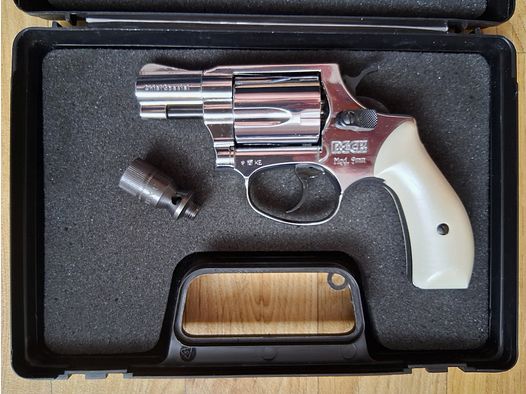 Sammler aufgepasst! Schreckschuss-Revolver Reck Chief Special Chrom (PTB 503), neuwertig ungeschossen einzigartig