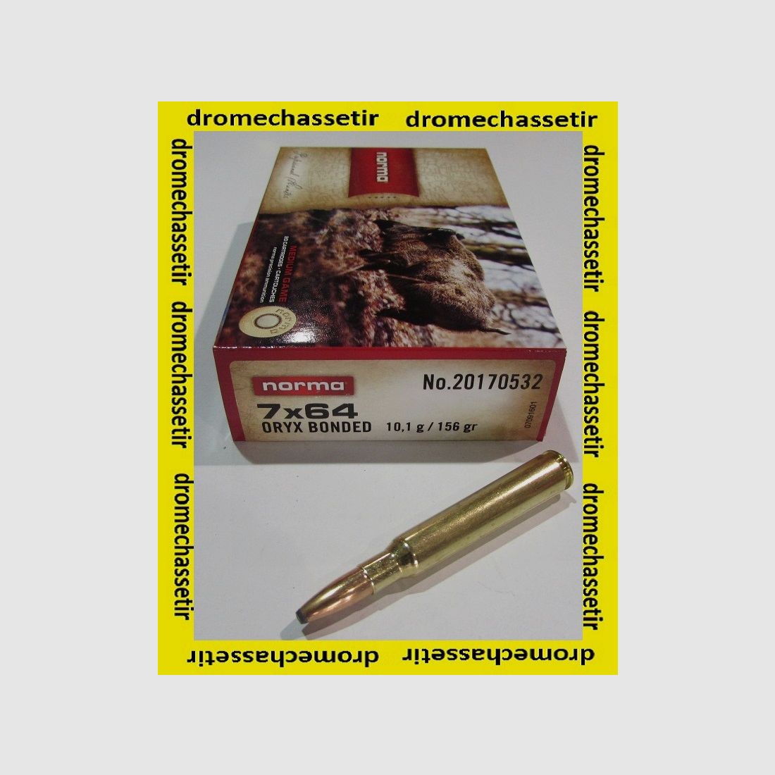 1 Box mit 20 Patronen Norma, Oryx Bonded, 156grains, Kaliber 7×64