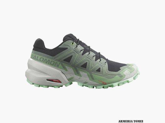 SALOMON – DAMES – SPEEDCROSS 6 W Zwart / Laurierkrans / Groene As