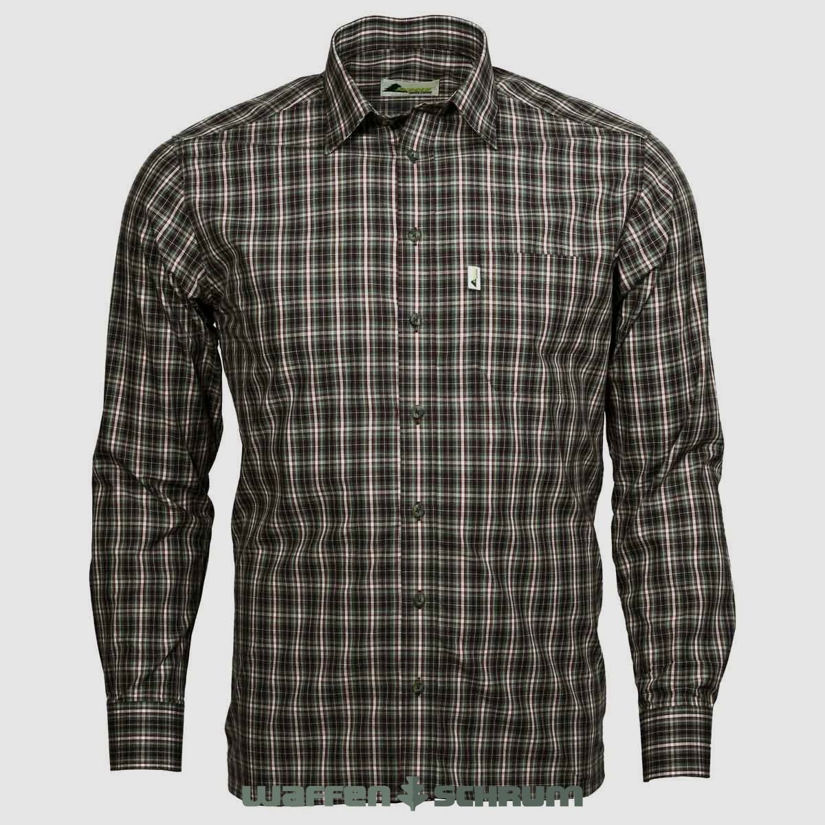 Shirt Hemd 1/1 Arm Kent Check Olive-Rust