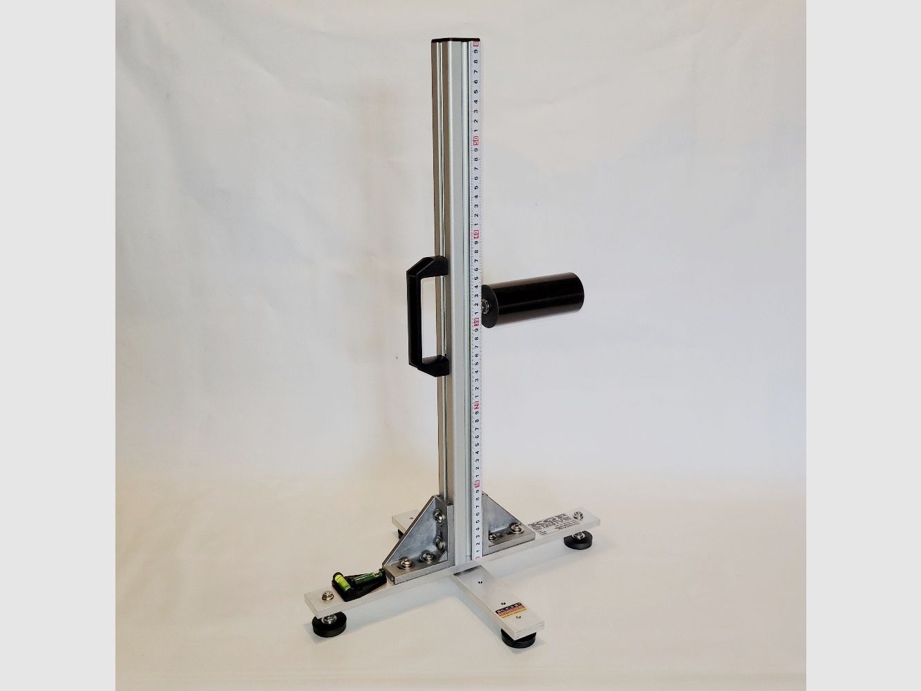 KGF Auflagestativ - Auflageständer Alu X-600-Pro mit Buchenholz-Auflage, klappbar, Waage, Griff und Maßband