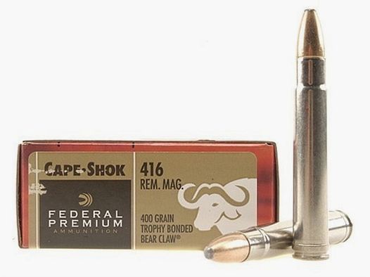 Federal Premium Safari Trophy Bonded Bear Claw .416 Rem. Mag. 400GR JSP 20 cartridges