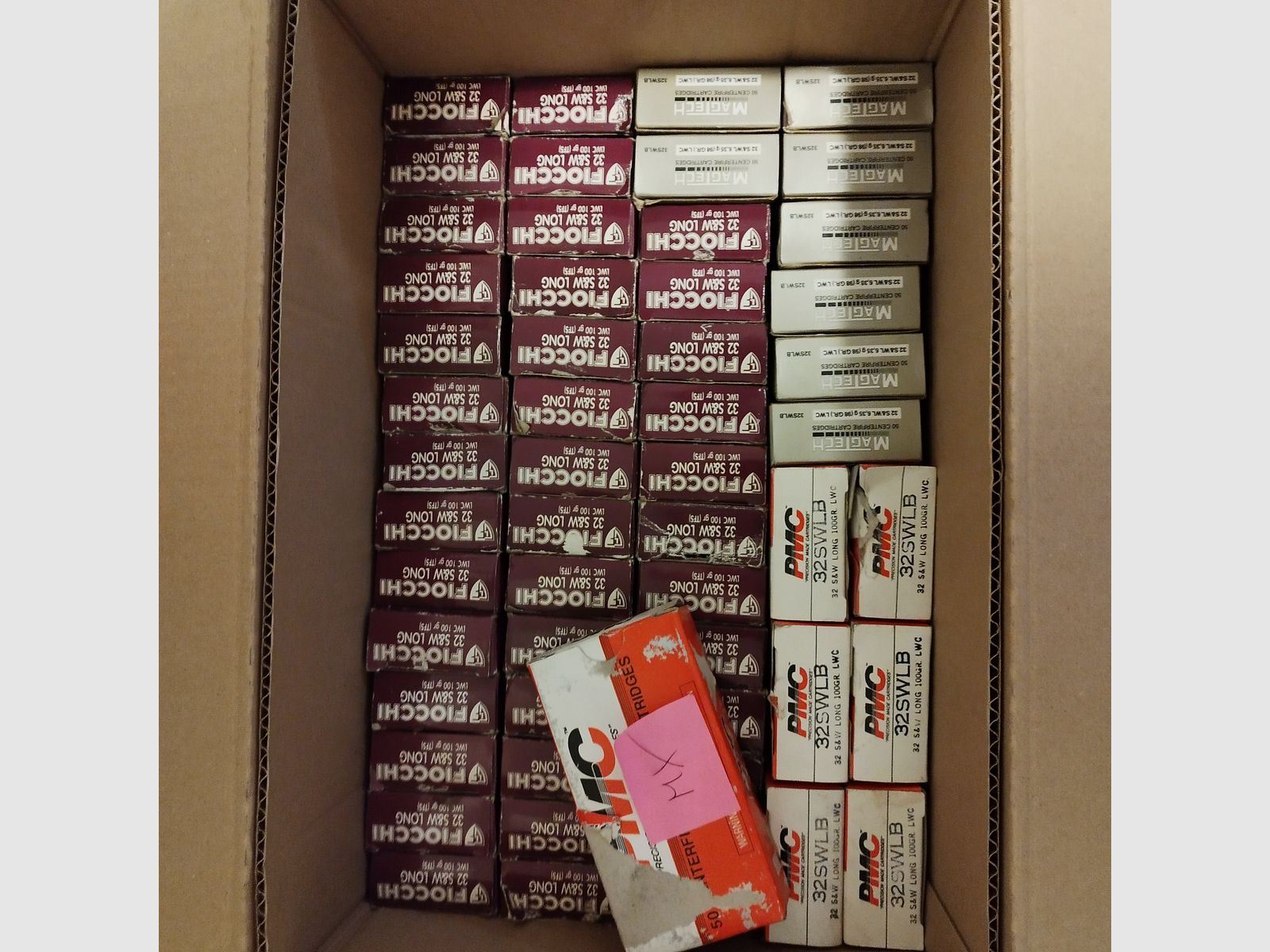 2750 piezas de cartuchos Cal .32 S&W Long disparados una vez