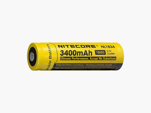 Batteries, Li-ion Accus 18650 - 3400mAh Nitecore