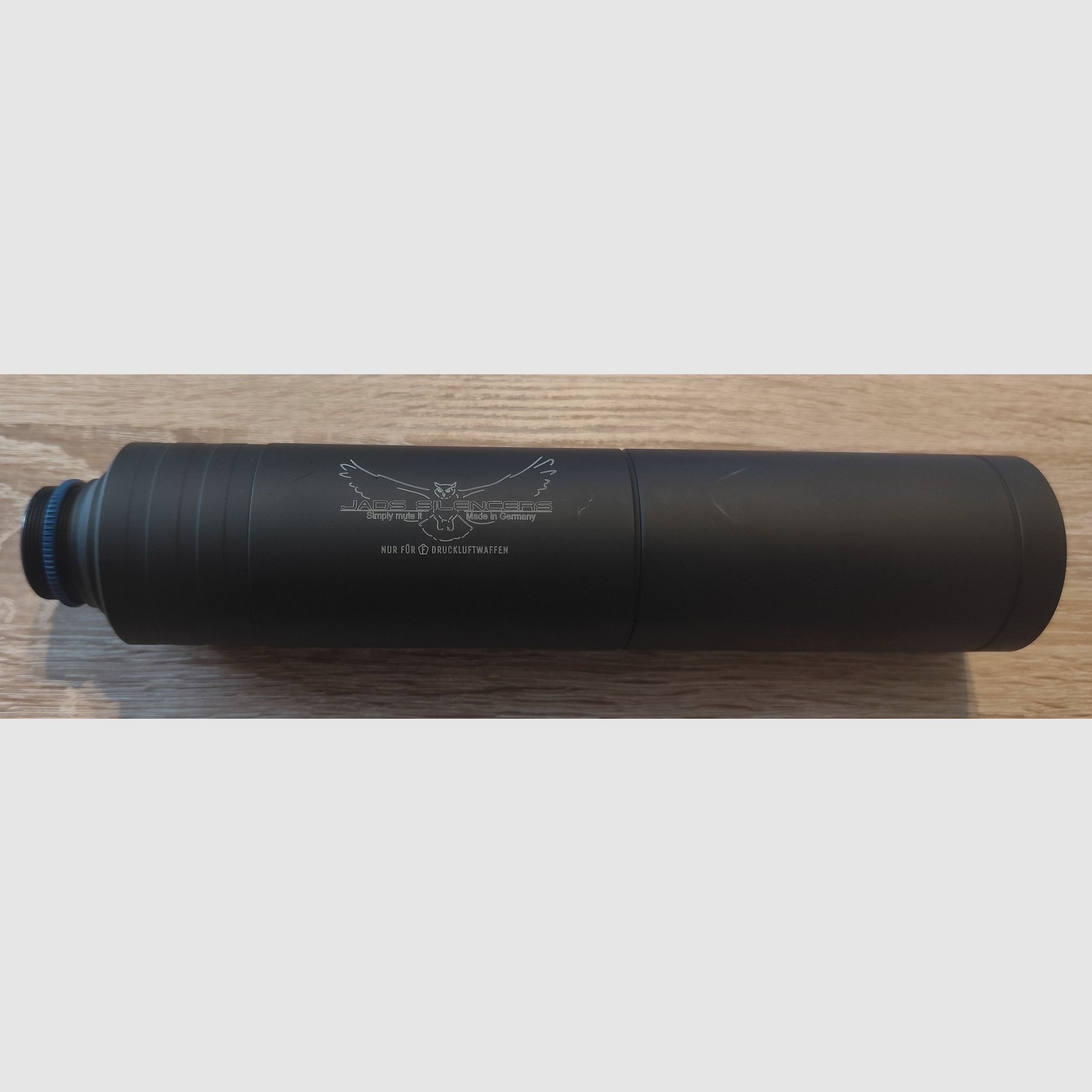 JADS Waldkauz V5 suppressor caliber .35 F-Version (AEA HP Max 1/2) & Jads extender for F-Version suppressor