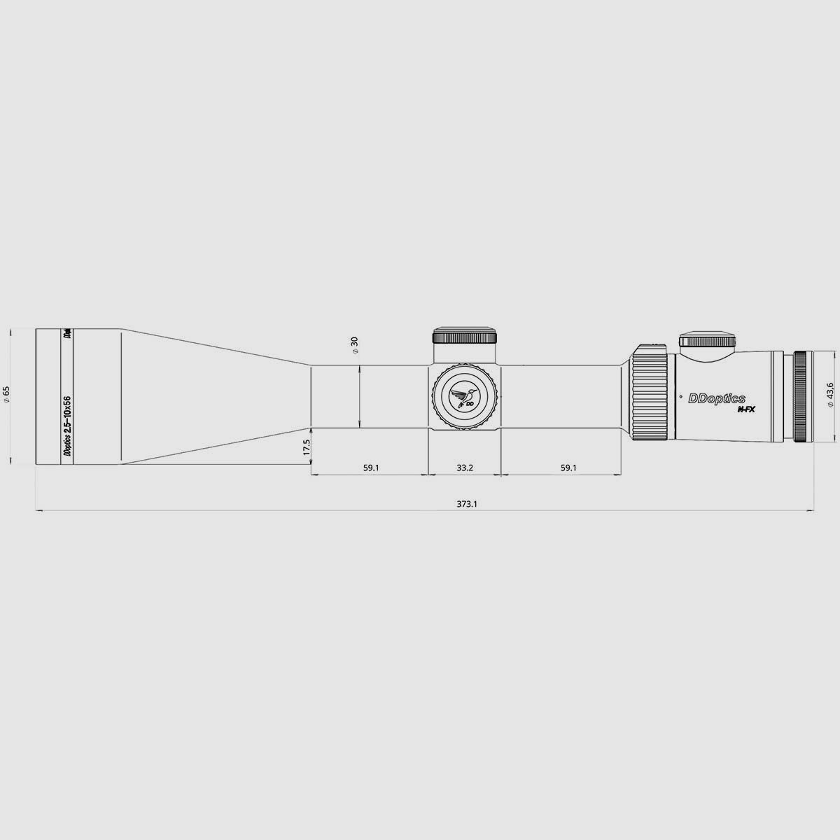 DDoptics Nighteagle NFX V4 2.5-10x56 A4N