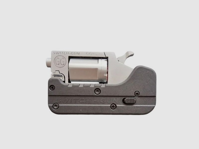 Switch Gun Derringer - Mini Revolver mit Metallpatronen und Geschossen - Vollmetall Modellwaffe